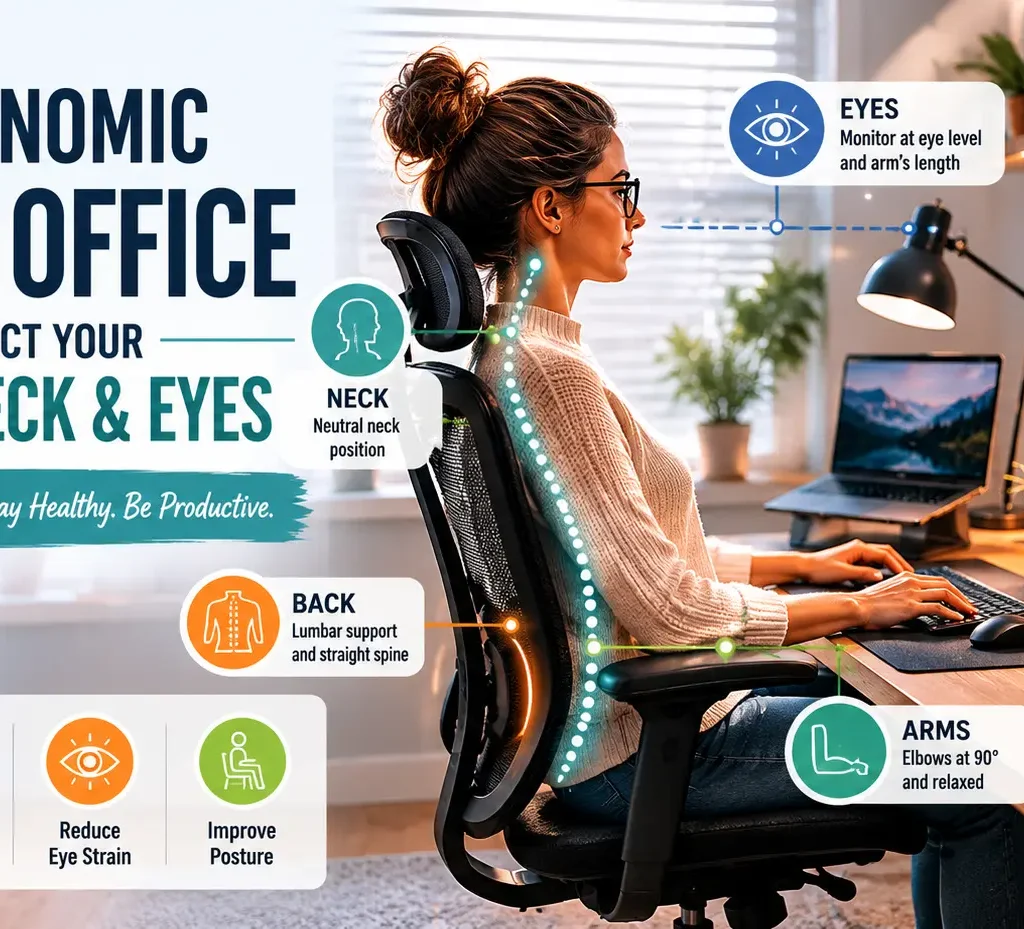 The Ergonomic Home Office: How to Protect Your Back, Neck, and Eyes