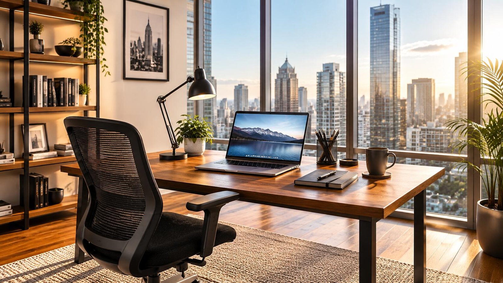 Renter-friendly home office with closet conversion and rolling cart — no-drill workspace in a small apartment 2026