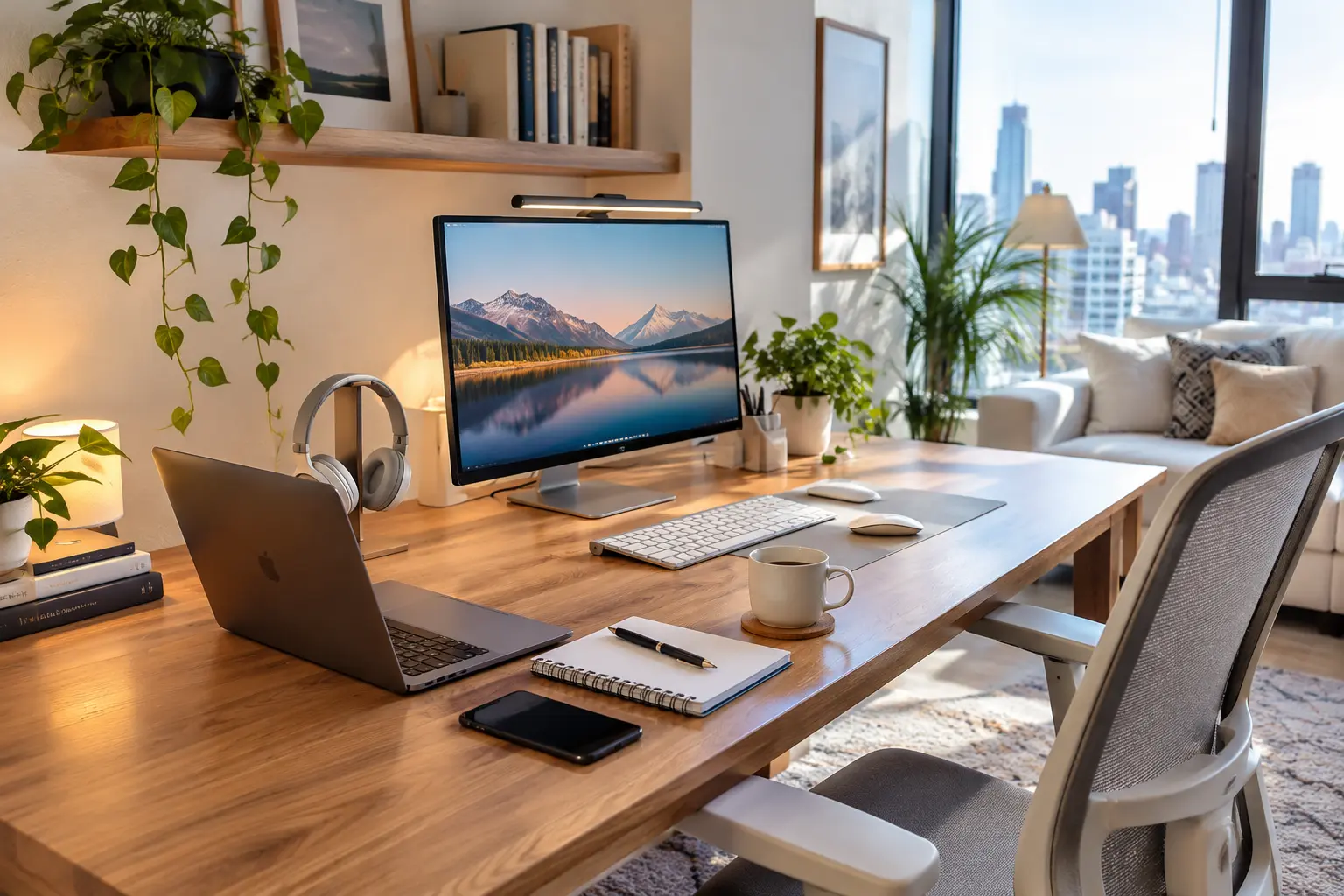 Home office setup checklist — furniture, technology, internet, and ergonomics organized by priority for 2026