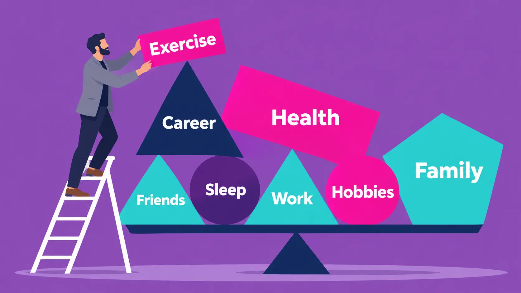 Work-life balance while working from home, illustrating the boundary between work and personal time